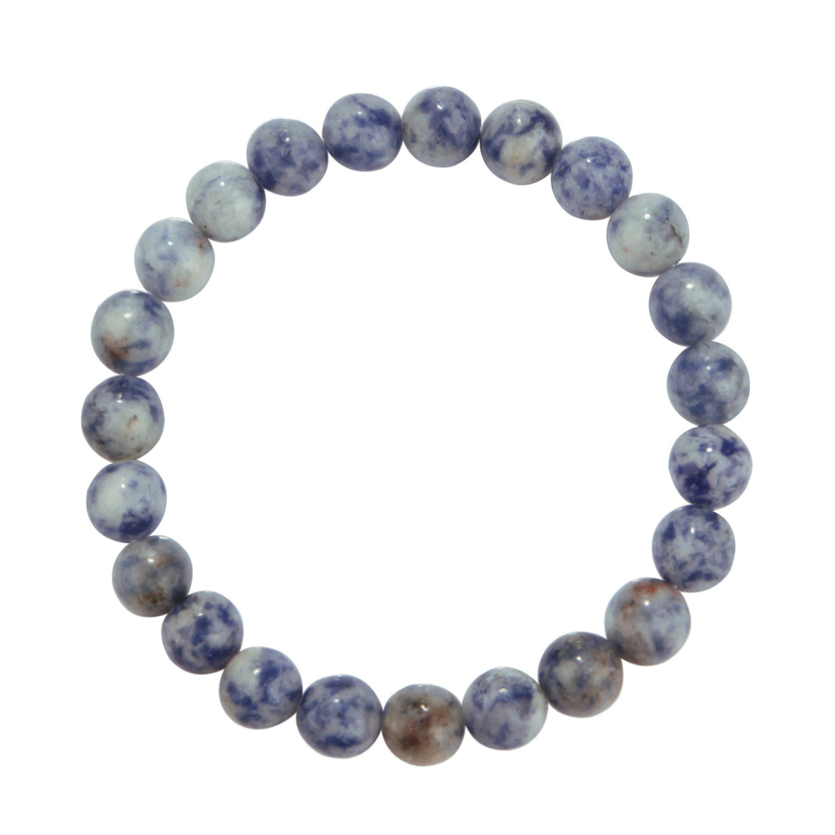 Blue Spot Jasper Stone Stretch Bracelet B2058-Blue-Spot-Jasper - 8MM