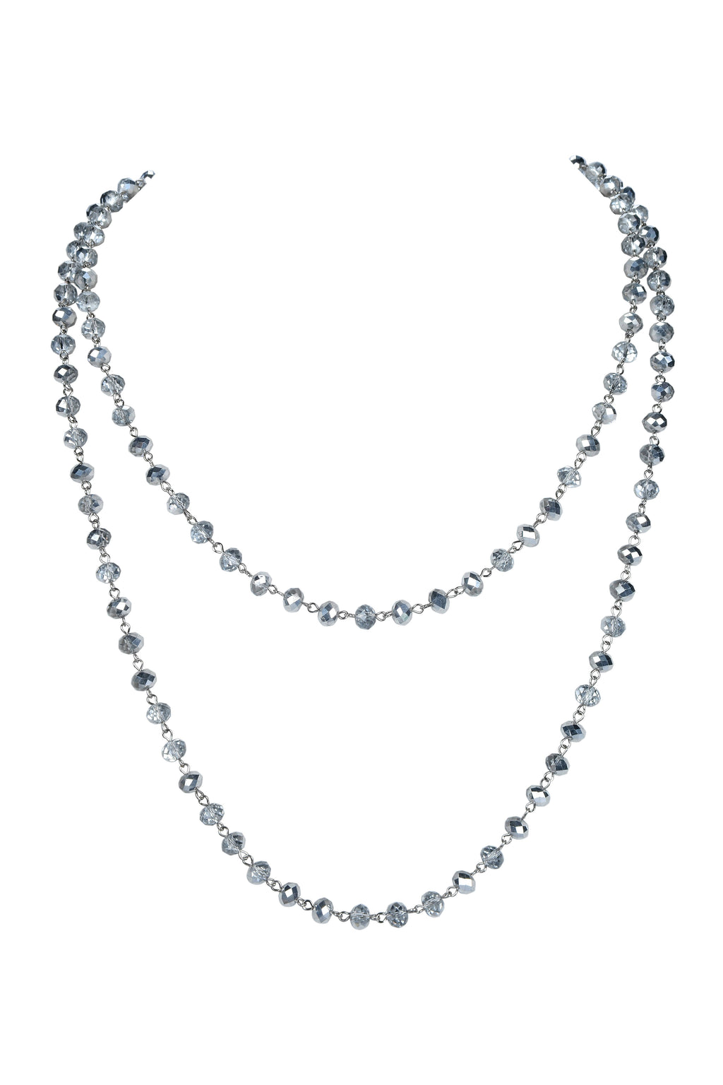 Crystal Beaded Chain Necklace N1163