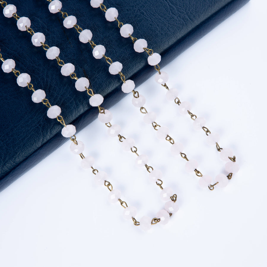 Crystal Beaded Chain Necklace N1163