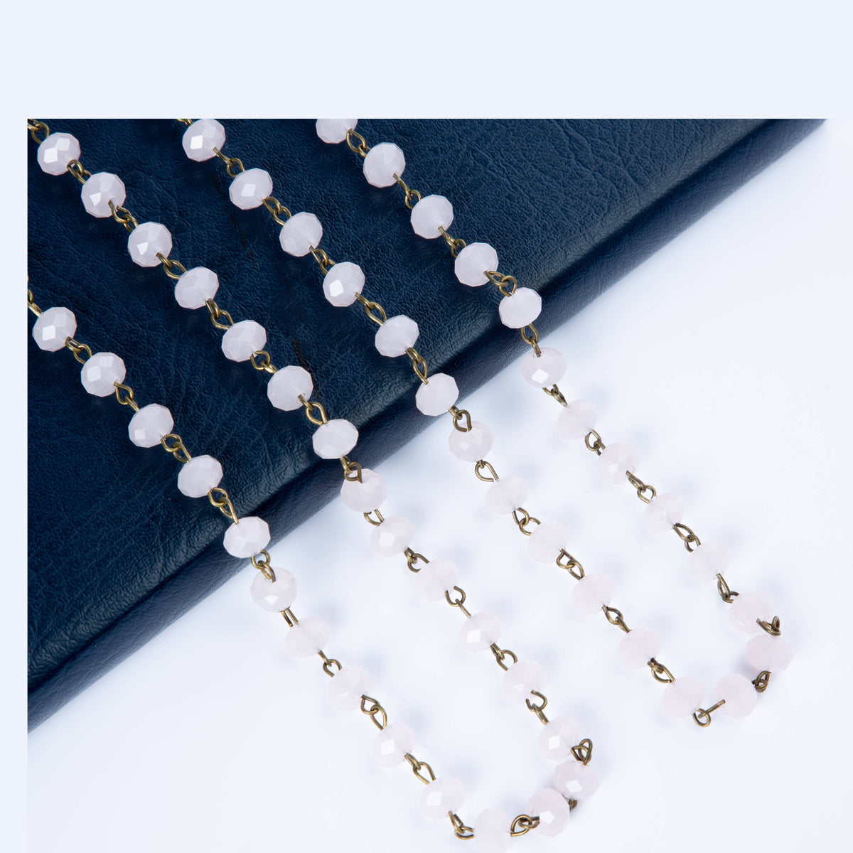 Crystal Beaded Chain Necklace N1163