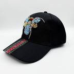 Bee Seed Bead Striped Rhinestone Cap C0783 - view 3
