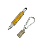 Multi Functional Pen Stylus and Tools Ceramic Rhinestone Keychain CR0113 - view 7
