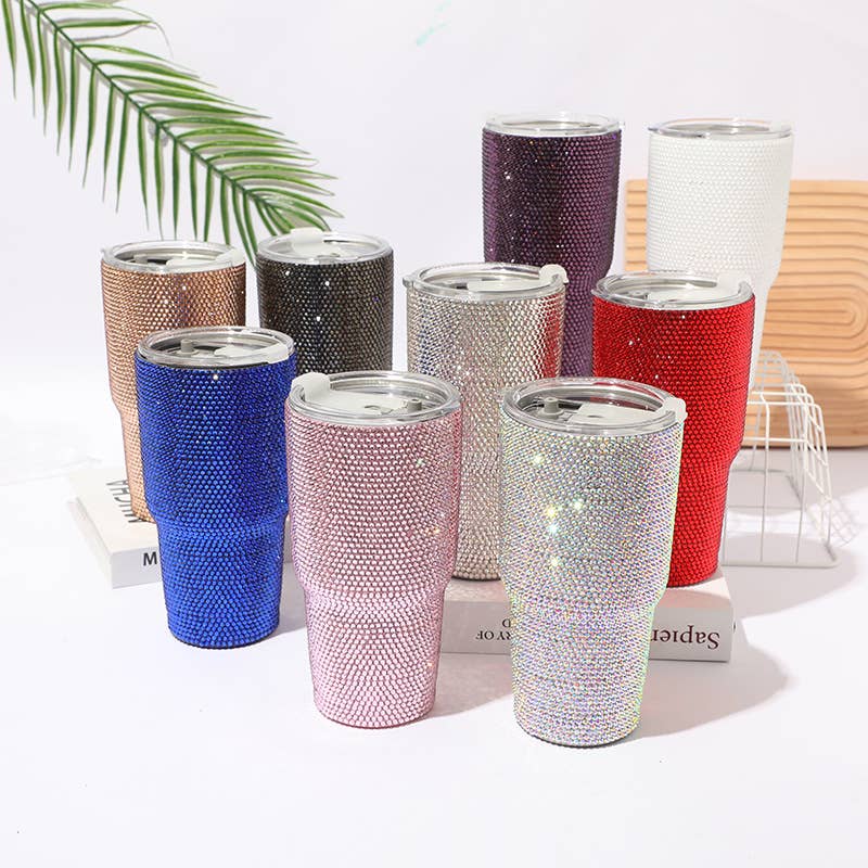 Handmade Rhinestone 900ML Thermos Cup MIS0998