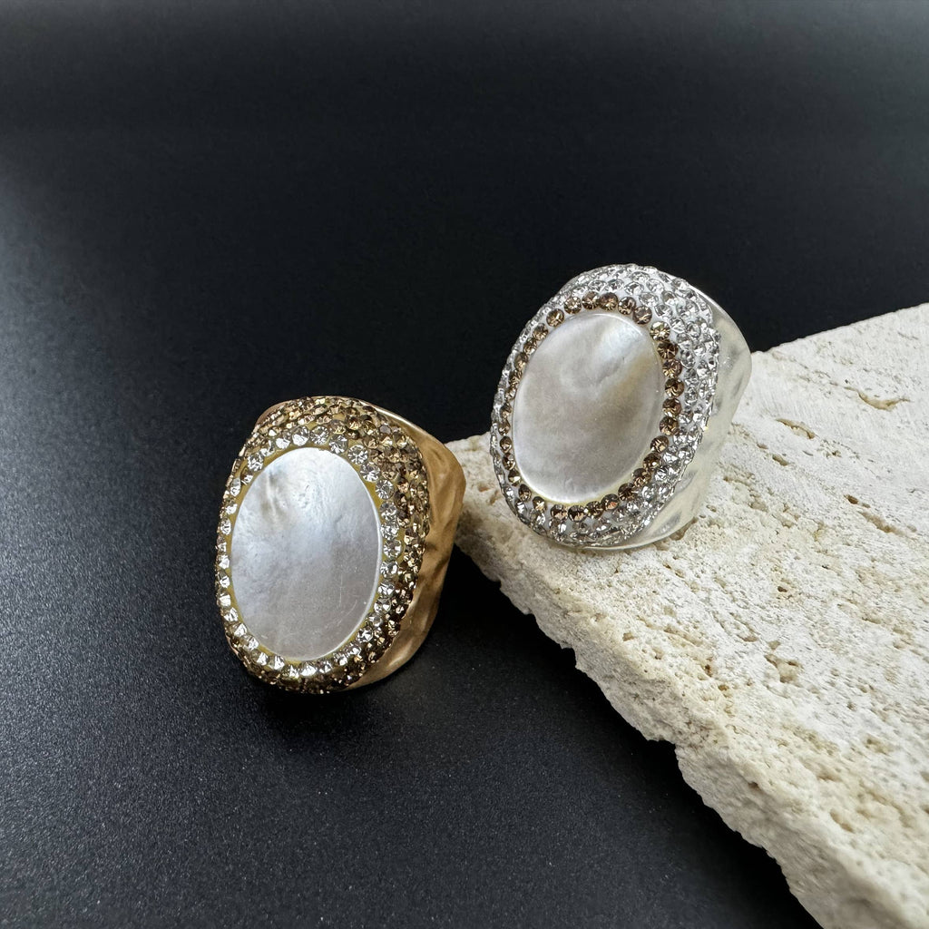 Freshwater Pearl Pavé Cocktail Ring R2545 - view 7