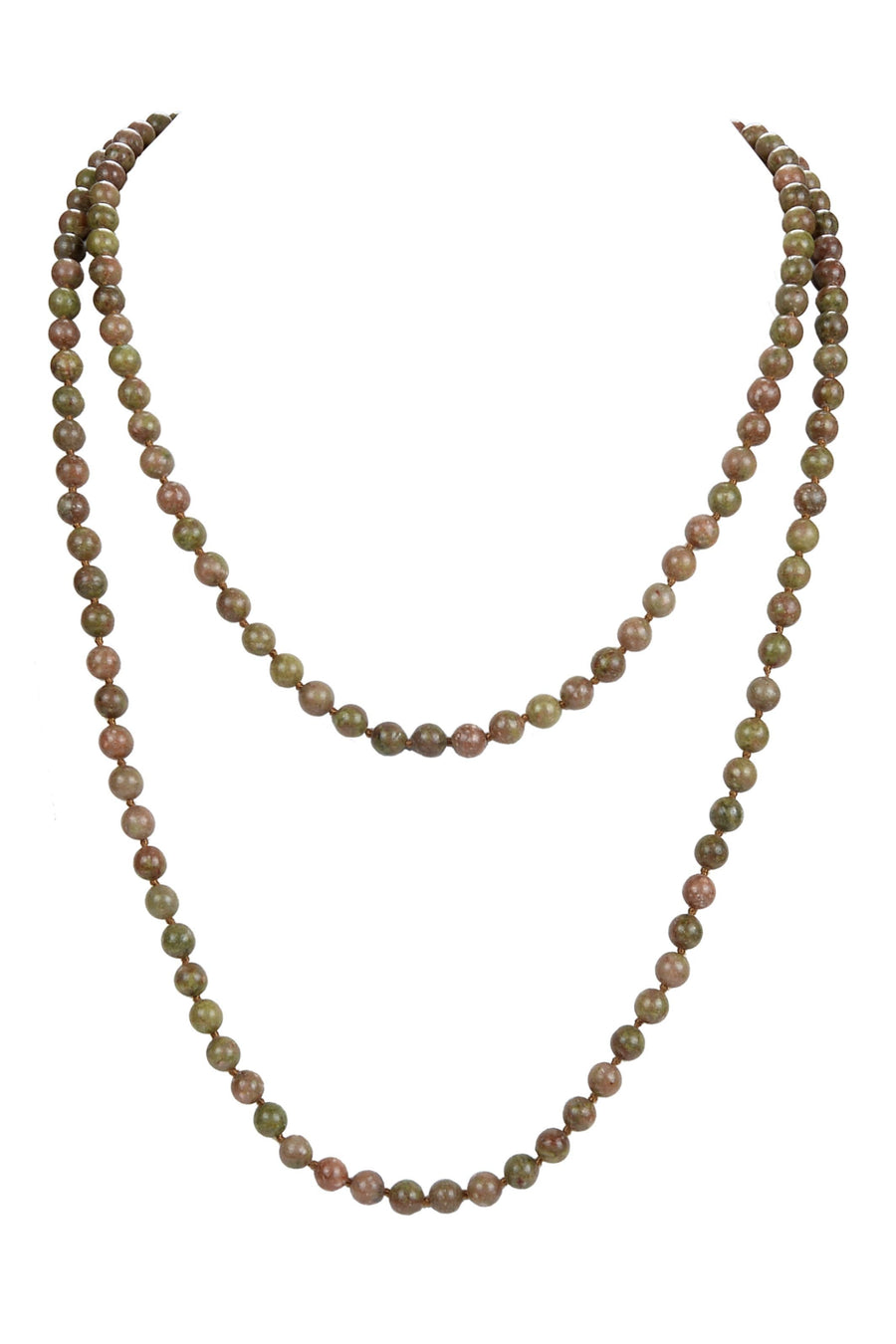 Stone Bead Long Necklace N2740