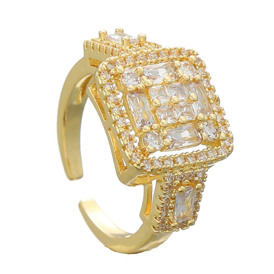 Square Cubic Zirconia Rings