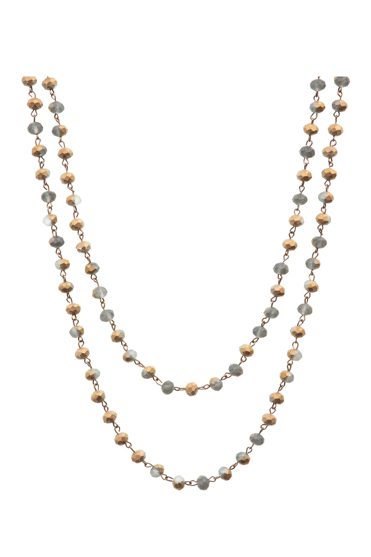 Crystal Beaded Chain Necklace N1163