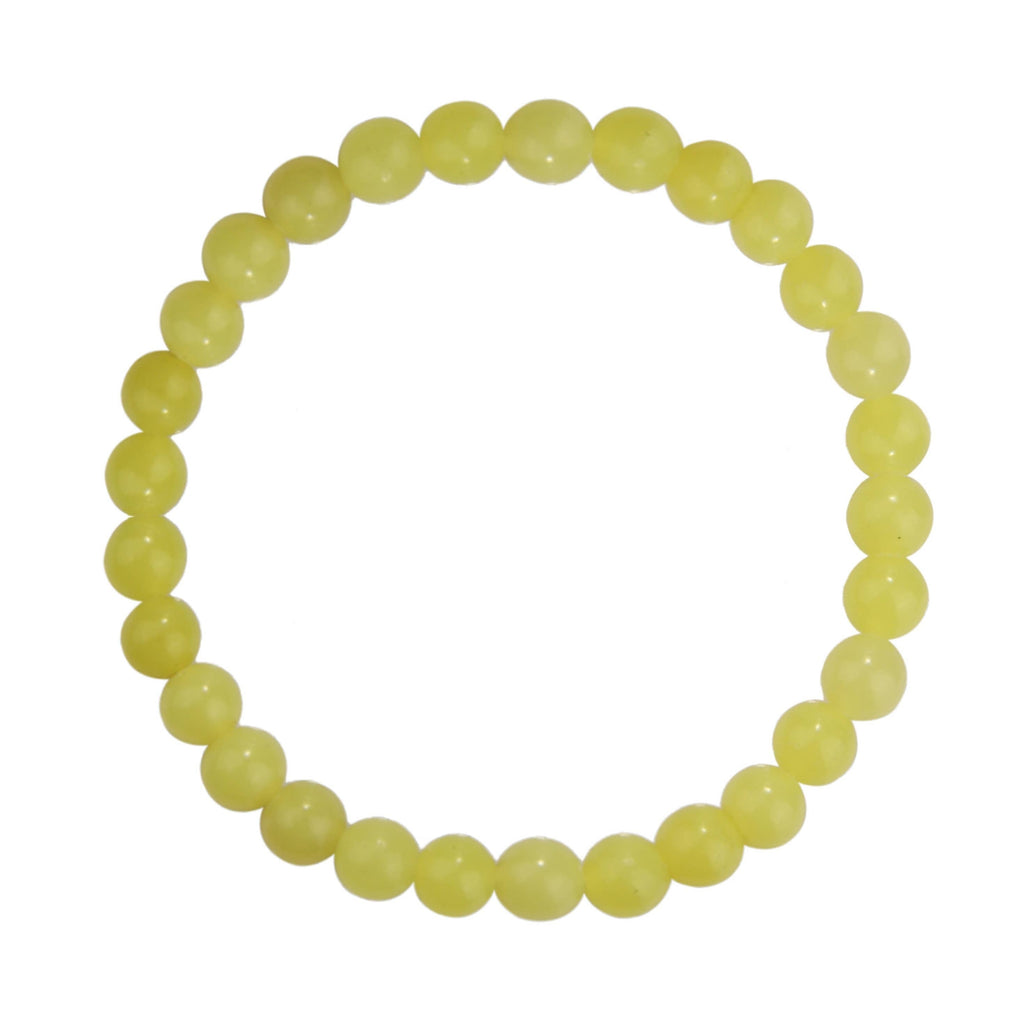 Lemon Jade Stone Stretch Bracelet B2048-6MM - view 2