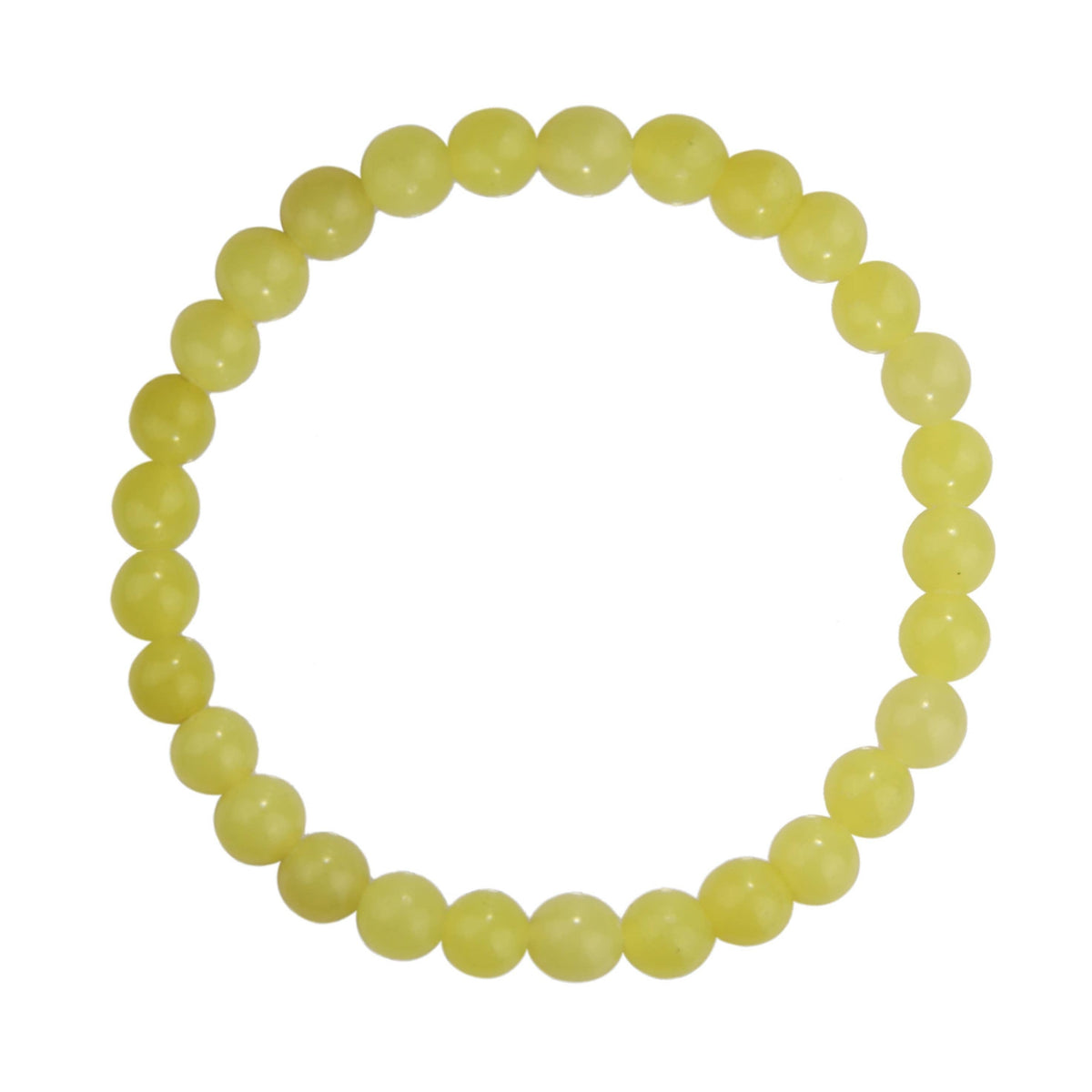 Lemon Jade Stone Stretch Bracelet B2048-6MM - view 2