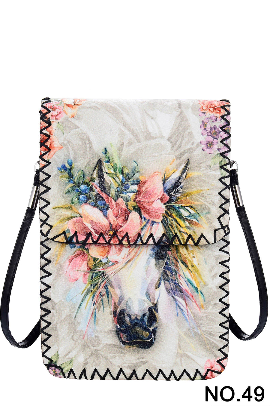 Printed Hand Stitched Crossbody Bag HB0580
