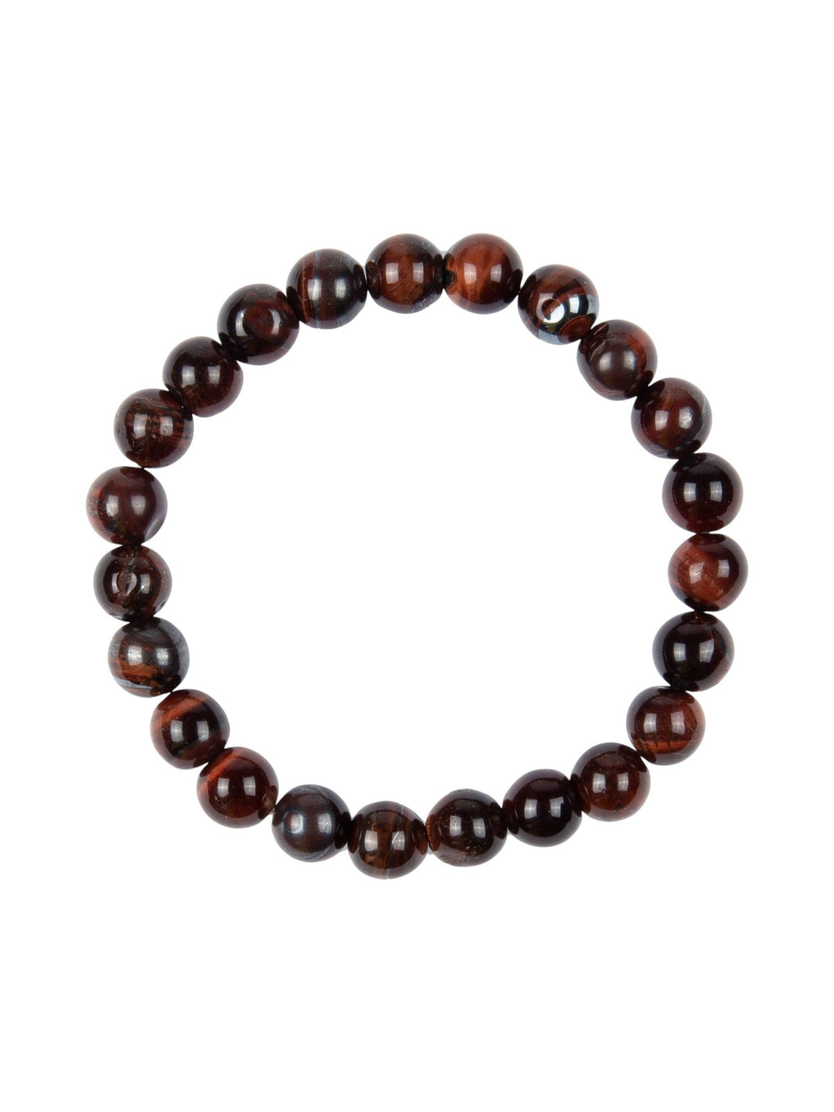 AB Red Tiger Eye Stone Stretch Bracelet B2969-AB Red Tiger Eye - 8MM