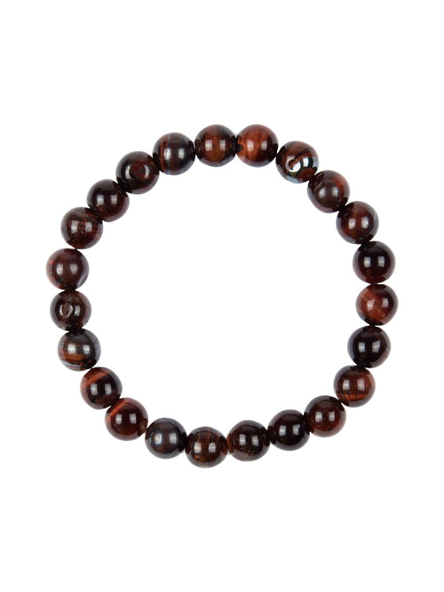 AB Red Tiger Eye Stone Stretch Bracelet B2969-AB Red Tiger Eye - 8MM