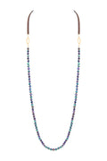 Long Crystal Leatherette Necklace N3441 - view 2
