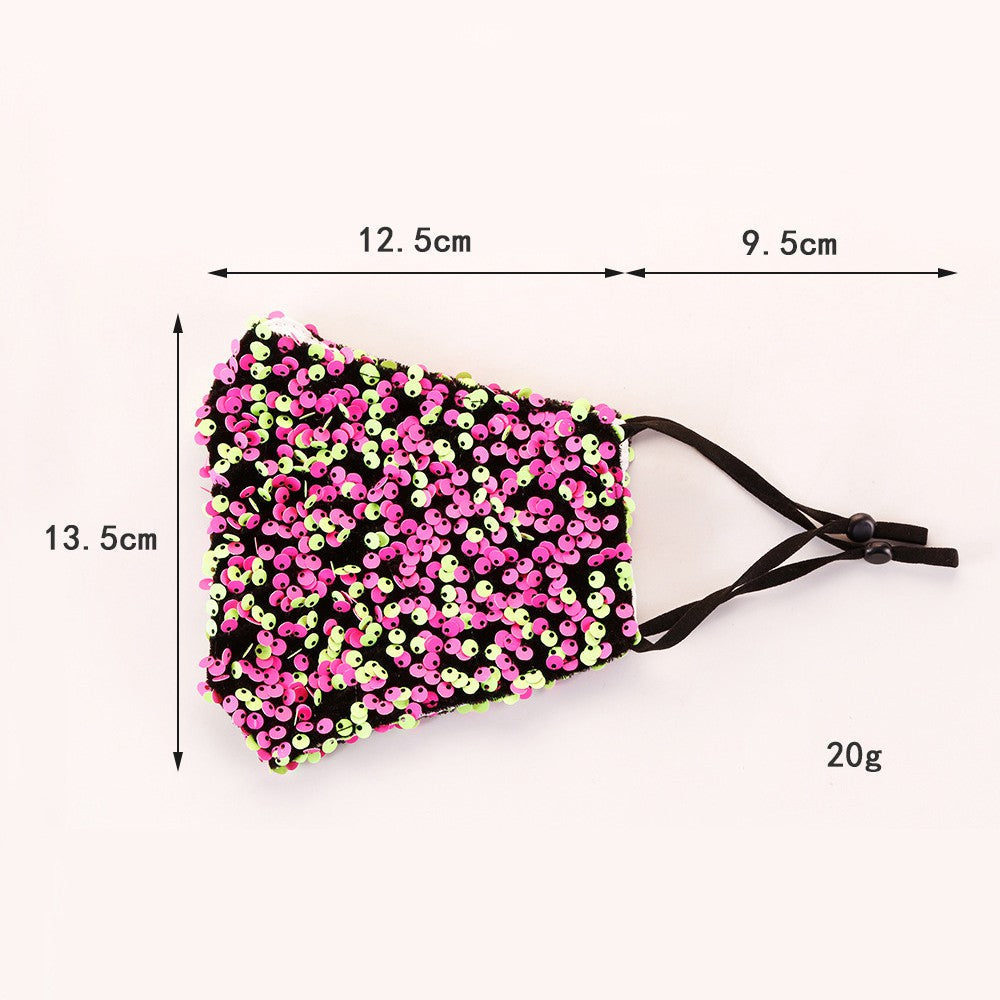 Sequins Washable Face Mask Mask-61