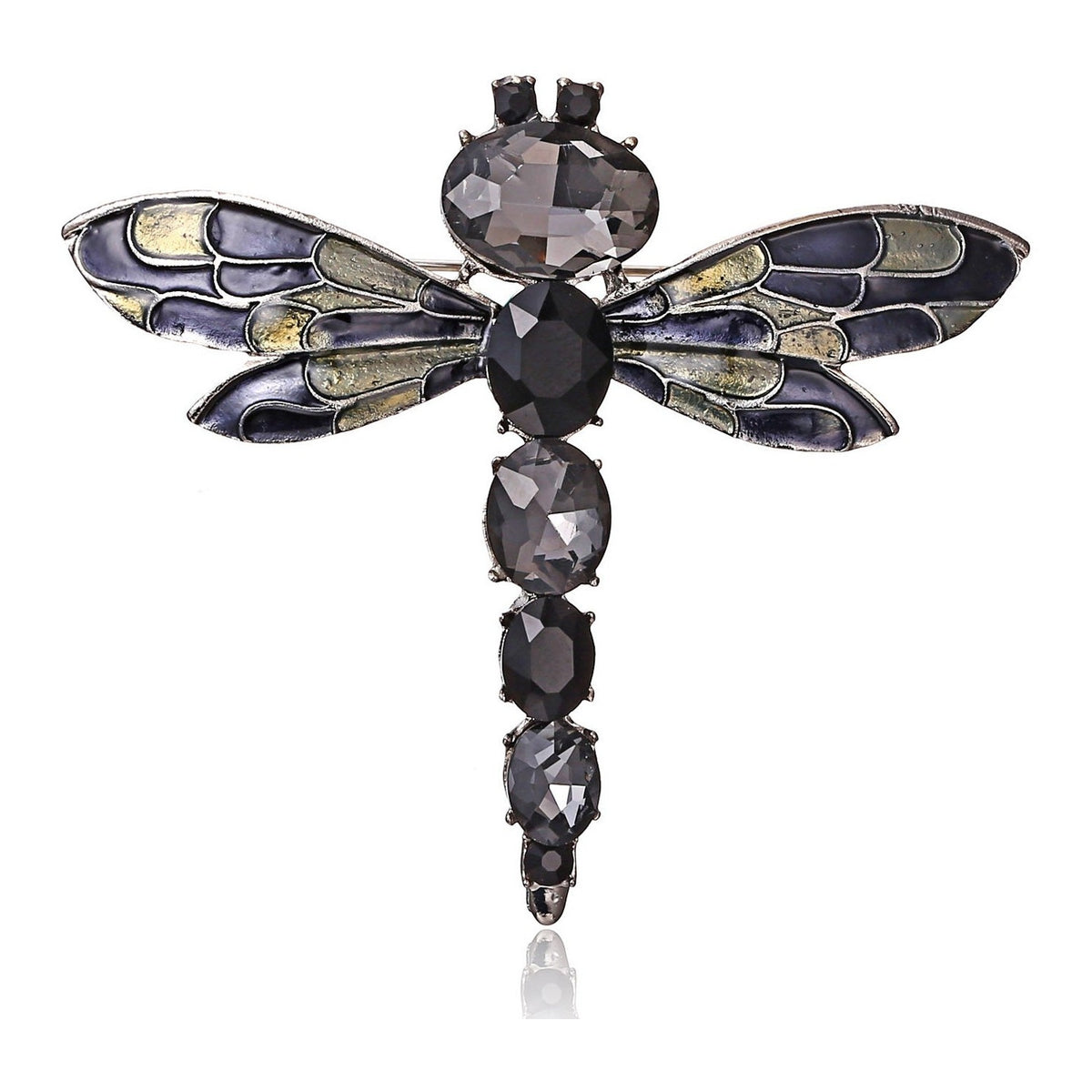 Alloy Rhinestone Dragonfly Brooch PA3186