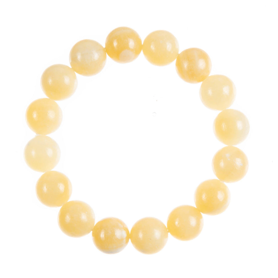 Yellow Jade Stone Stretch Bracelet B2971-Yellow Jade