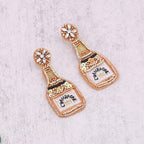 Champagne Seed Bead Earrings E4679