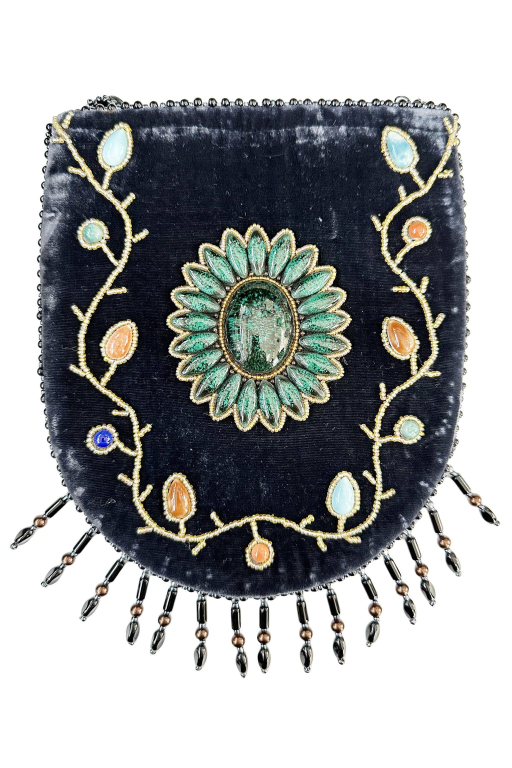 Skull Pattern Velvet Crossbody LUG