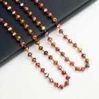 Crystal Beaded Chain Necklace N1163