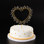 Heart Pearl Birthday Cake Decoration MIS0938