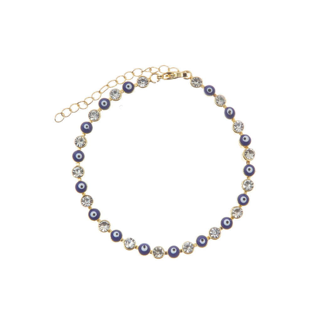 Evil Eye Rhinestone Bracelet B3839