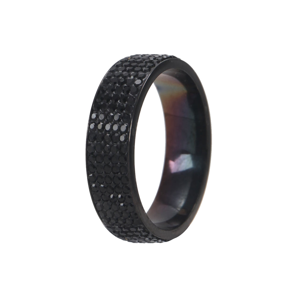 Rhinestone Stainless Steel Ring R1587
