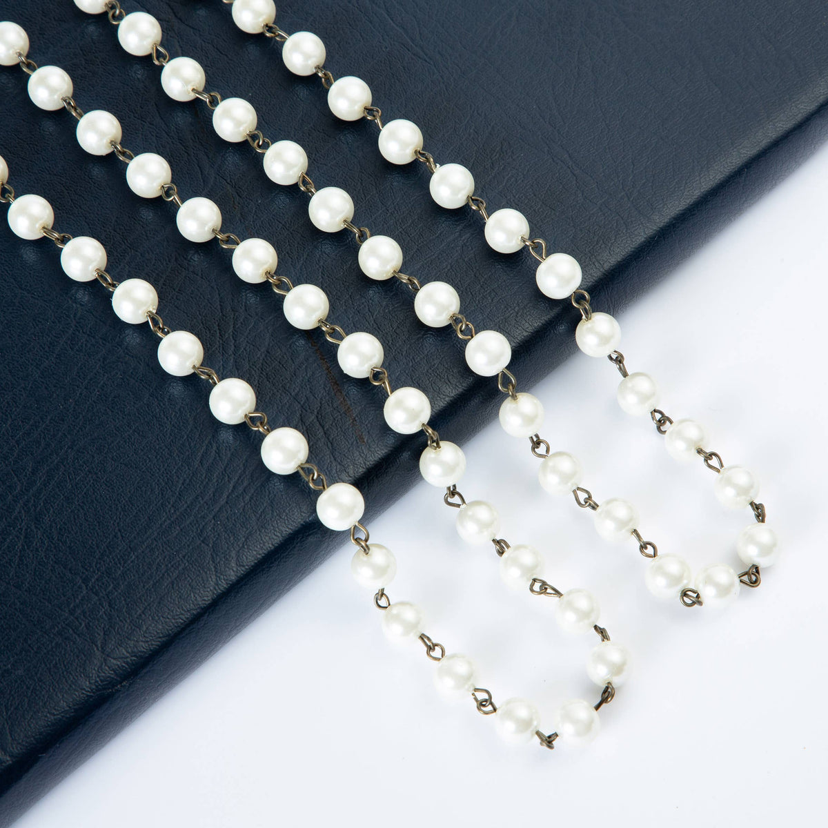 Crystal Beaded Chain Necklace N1163
