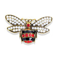 Bee Pearl Rhinestone Brooch PA3267 - view 3