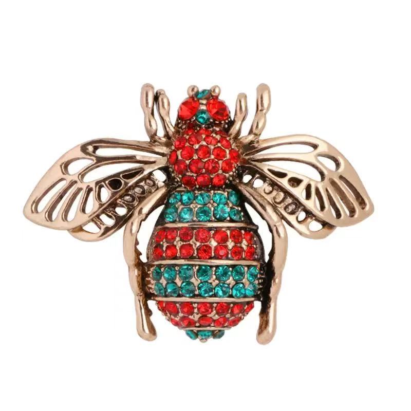 Bee Alloy Rhinestone Brooch PA5996