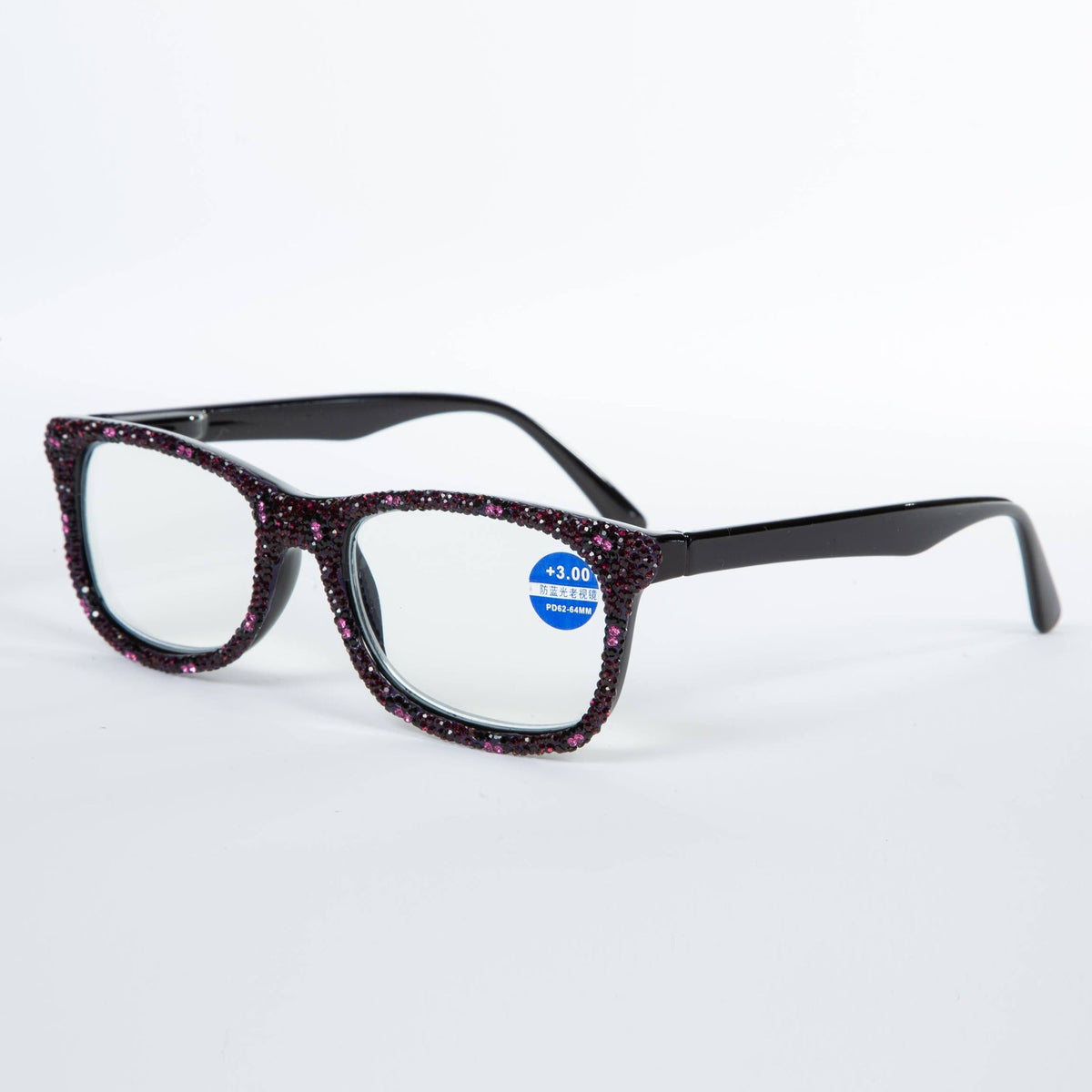 Handmade Rhinestone Rectangle Reader Glasses G0351