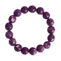 Composed Purple Emperor Stone Stretch Bracelet B2057-Composed Purple Emperor - 10MM