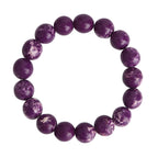 Composed Purple Emperor Stone Stretch Bracelet B2057-Composed Purple Emperor - 10MM