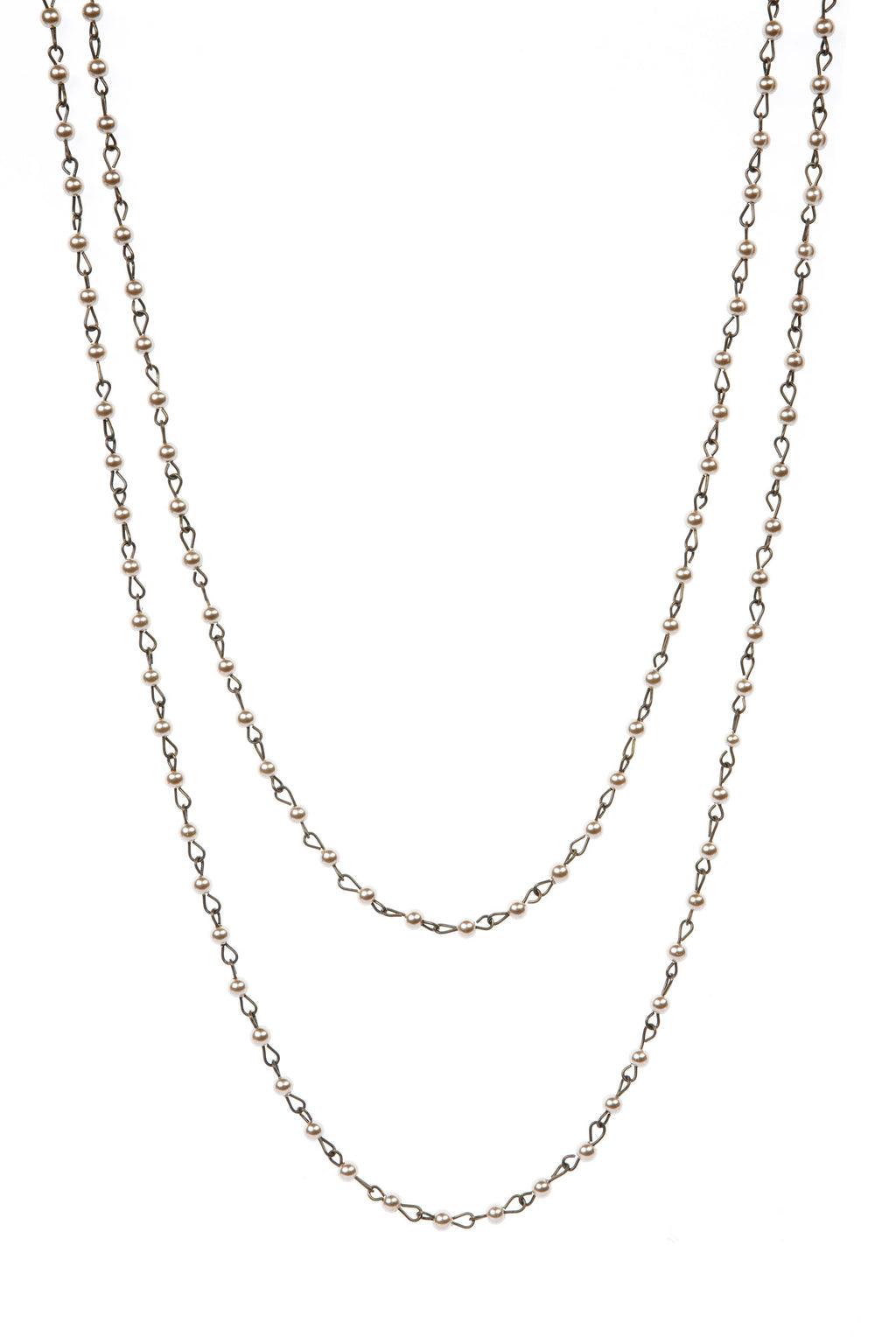 Crystal Beaded Chain Necklace N1163