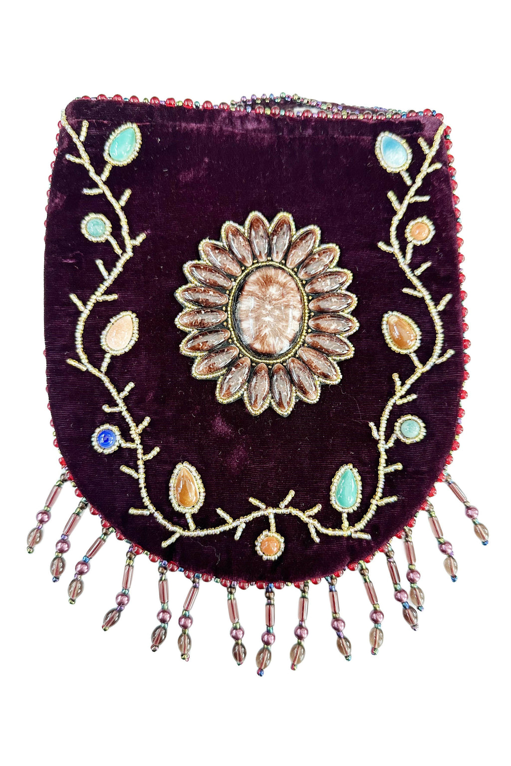 Skull Pattern Velvet Crossbody LUG