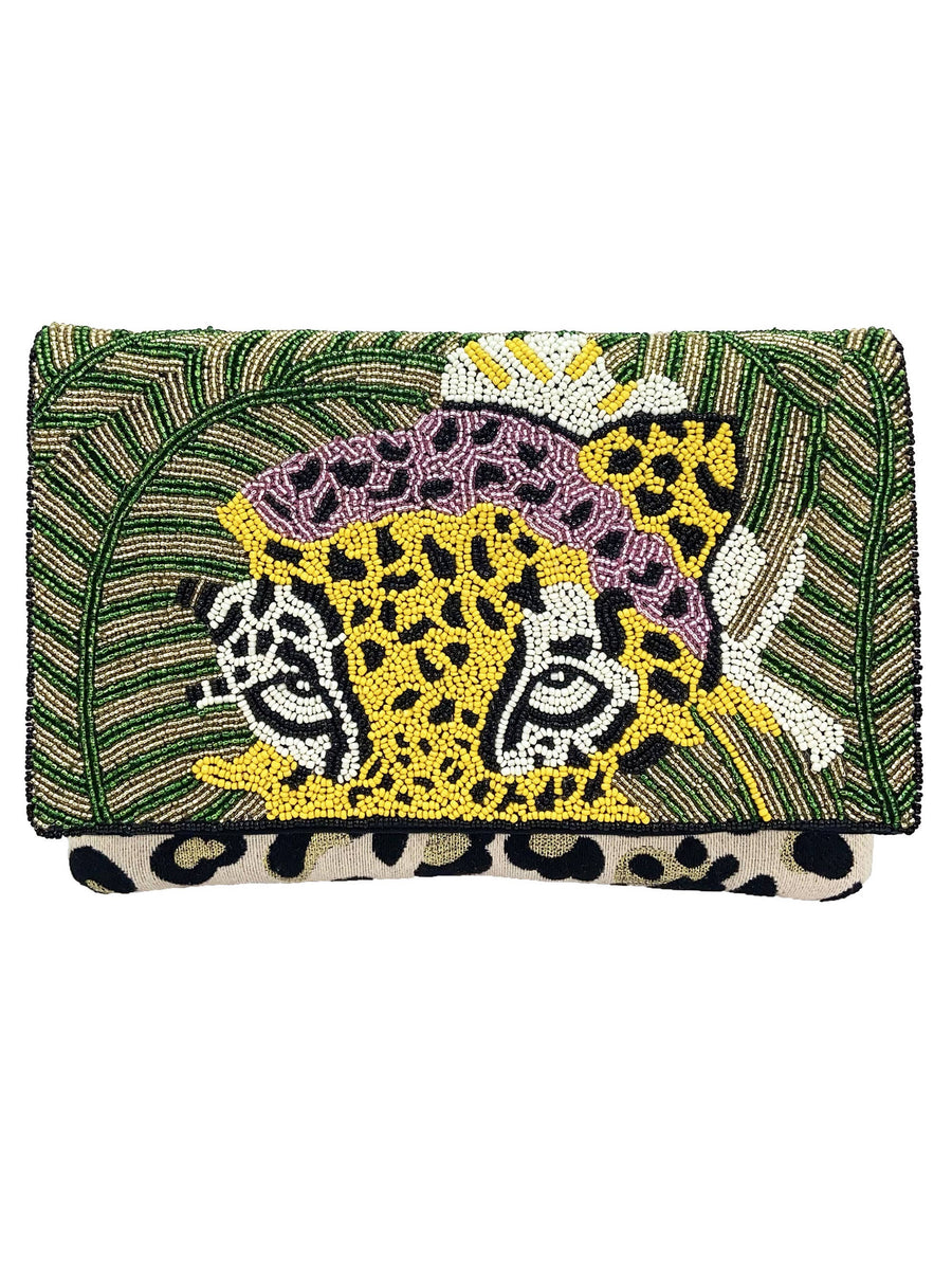 Leopard Beaded Clutch LAC-SS-728