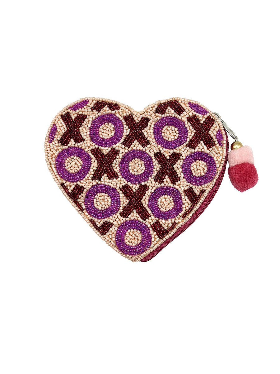 XOXO Beaded Pouch LAC-CP-1356