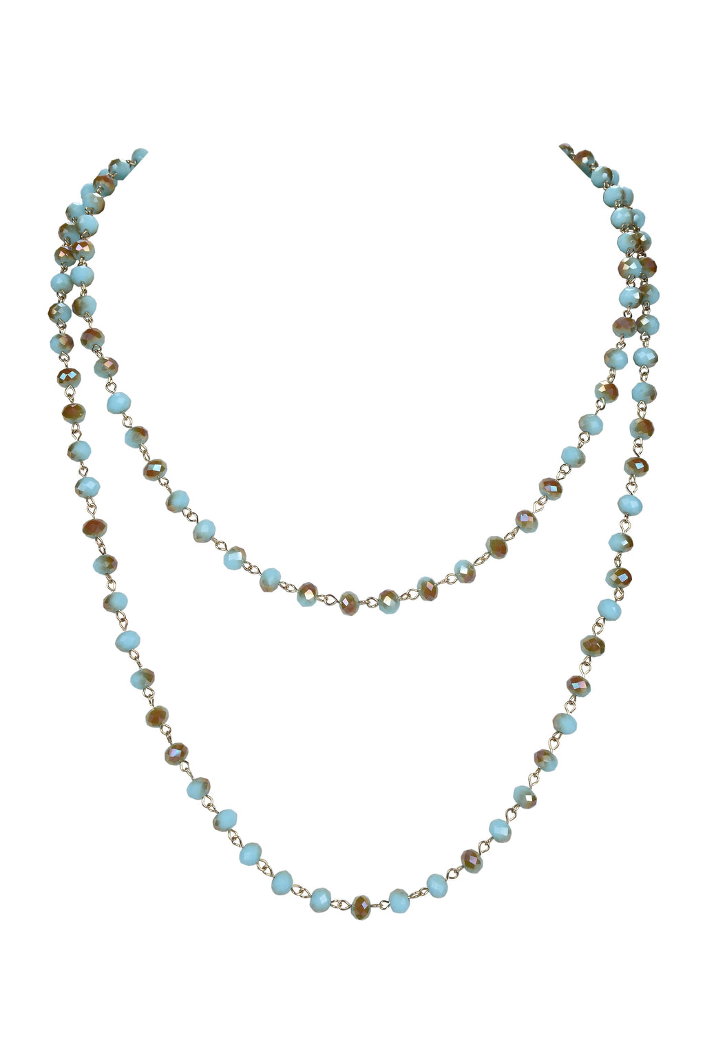 Crystal Beaded Chain Necklace N1163