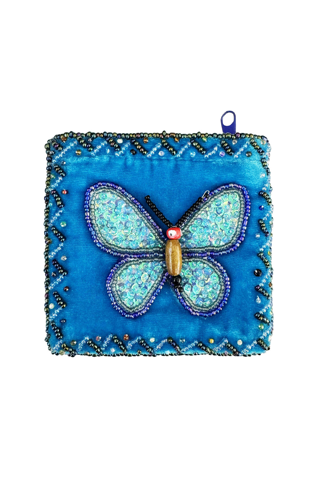 Butterfly Square Velvet Coin Purse V0712