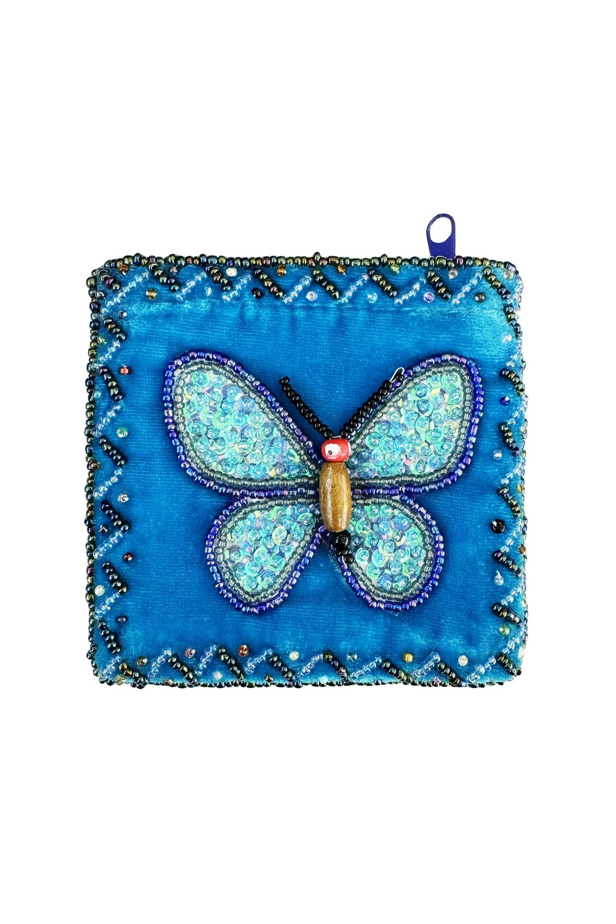 Butterfly Square Velvet Coin Purse V0712