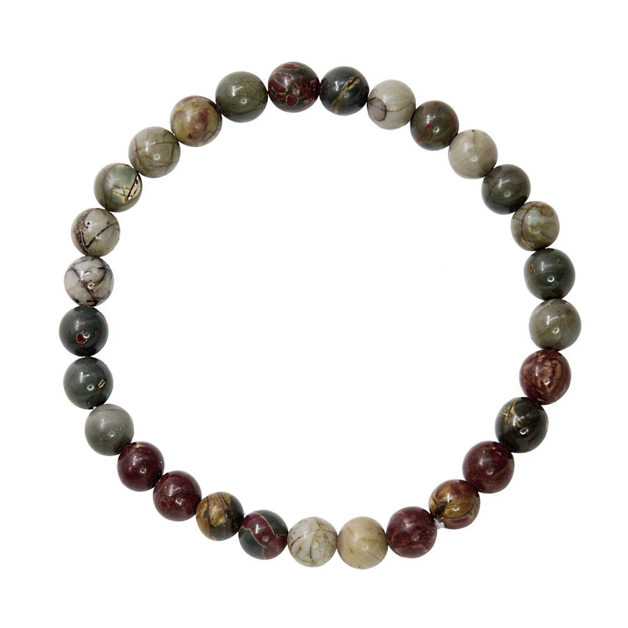 Red Turquoise Stone Stretch Bracelet B2027-Red Turquoise