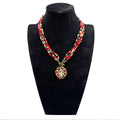 Random Frida Seed Bead Braided OT Necklace N5232