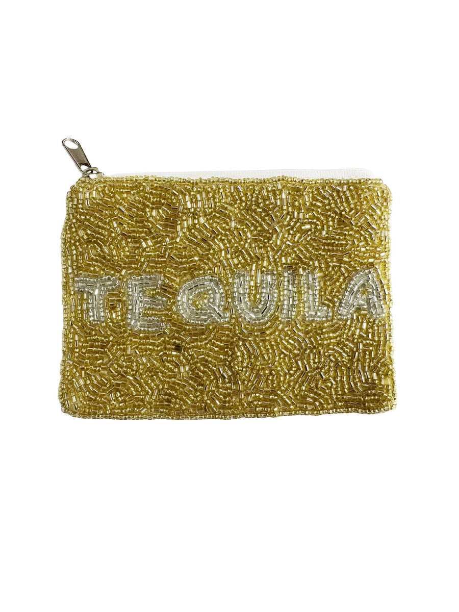 TEQUILA Mini Beaded Coin Pouch LAC-MP-017