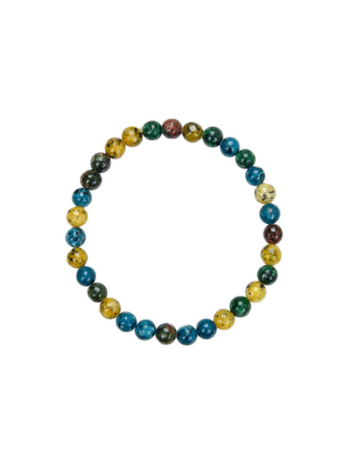 Color-Treated Kambaba Jasper Stone Stretch Bracelet B2028-Color-Treated-Kambaba-Jasper - 6MM