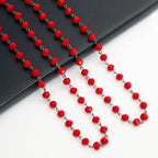Crystal Beaded Chain Necklace N1163