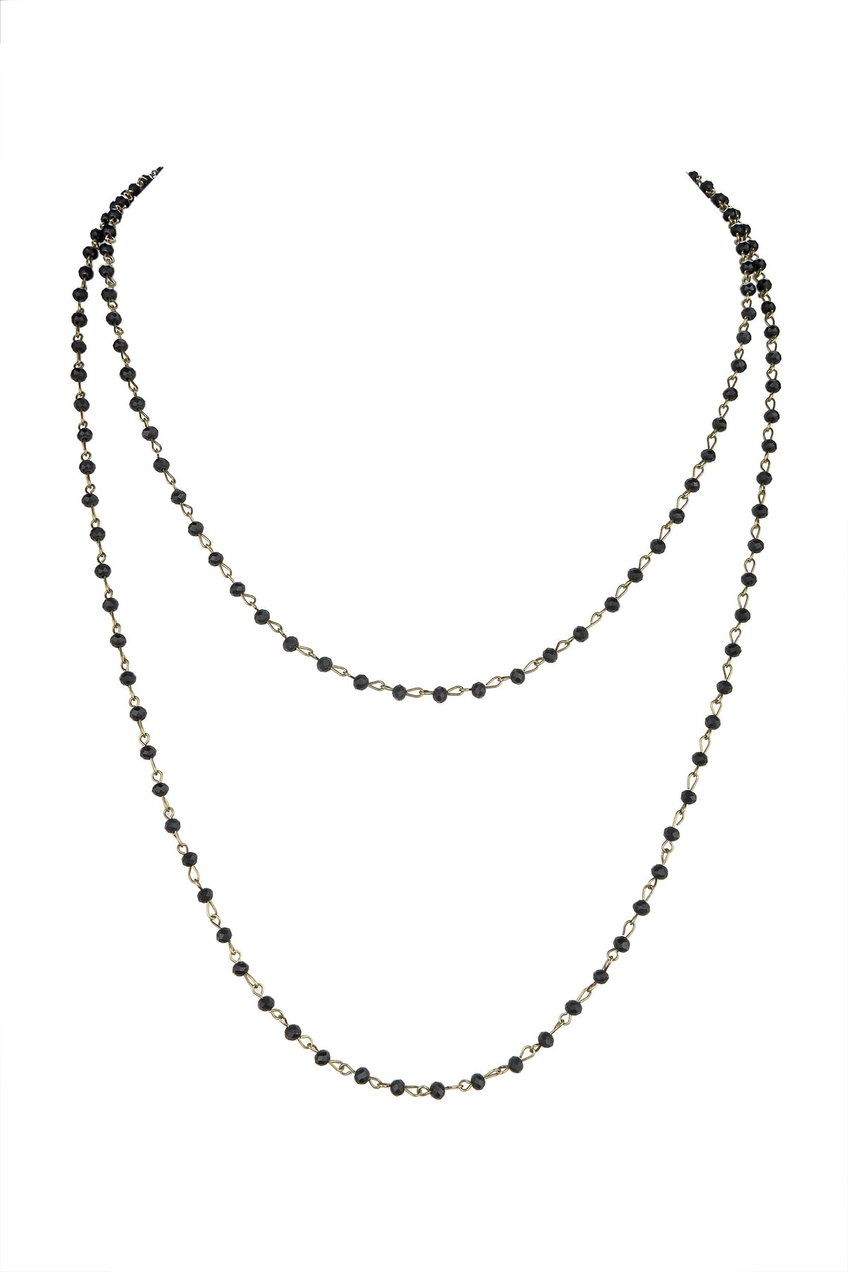 Crystal Beaded Chain Necklace N1163
