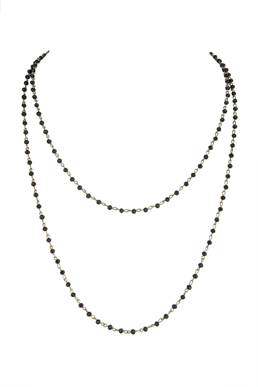 Crystal Beaded Chain Necklace N1163