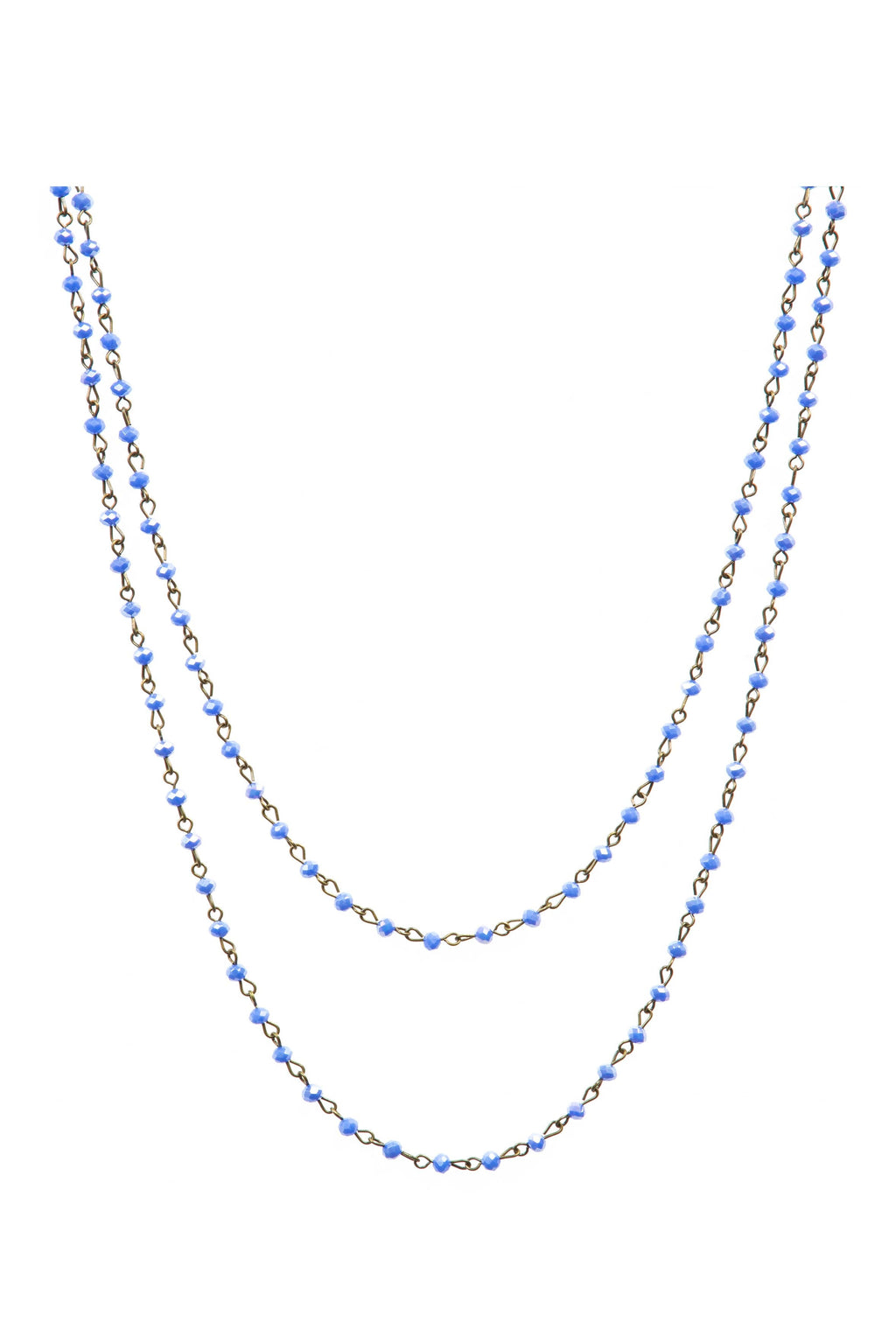 Crystal Beaded Chain Necklace N1163