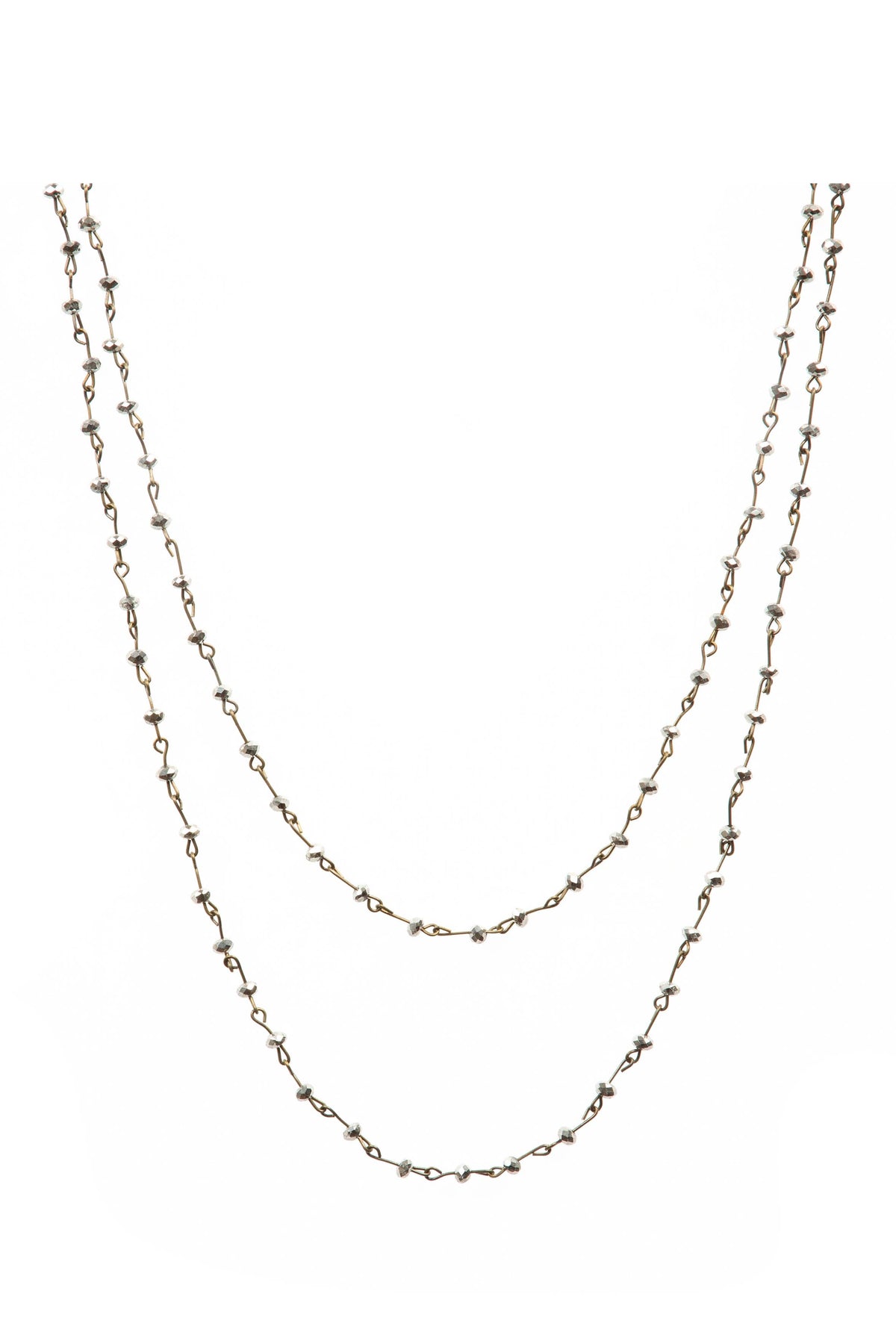 Crystal Beaded Chain Necklace N1163