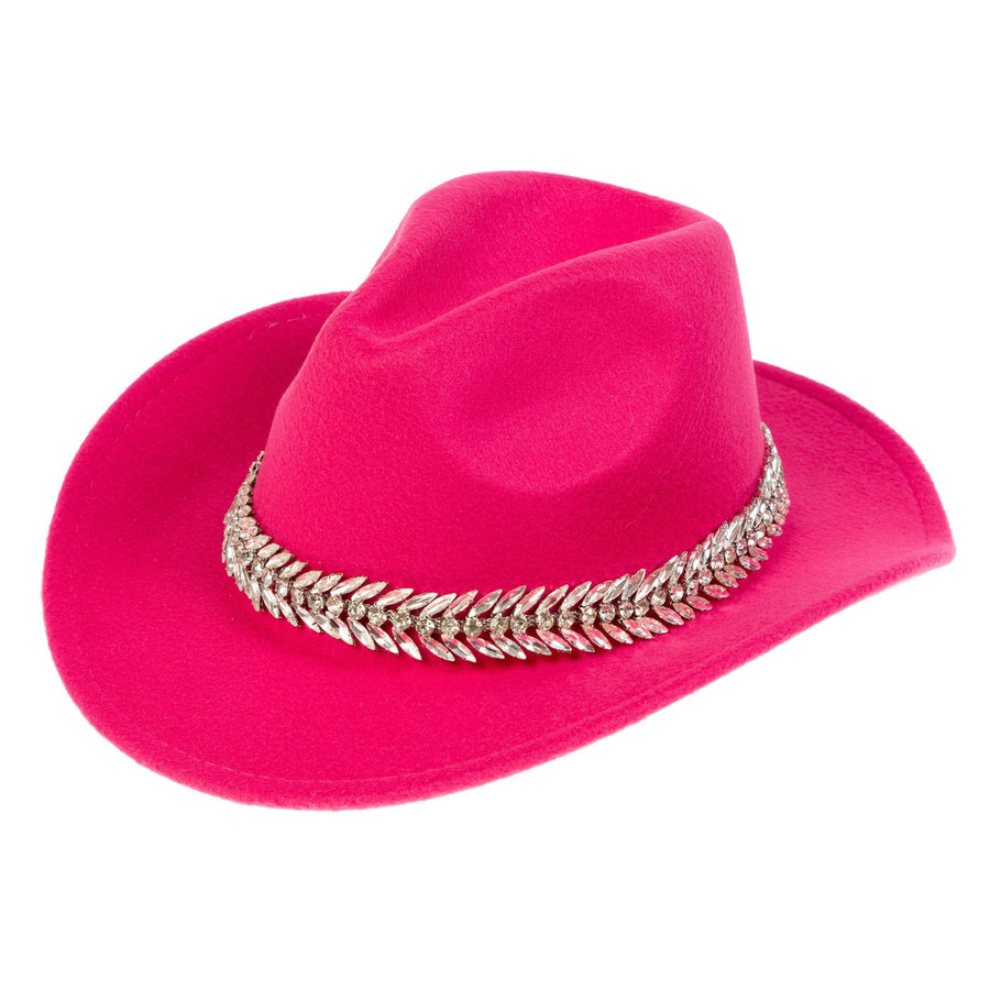 Floral Rhinestone WoSelfn Fedoras Hat C0741