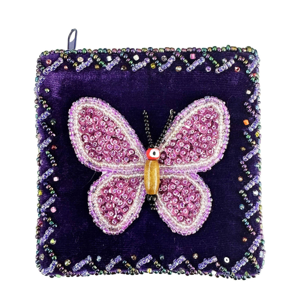 Butterfly Square Velvet Coin Purse V0712 - view 4
